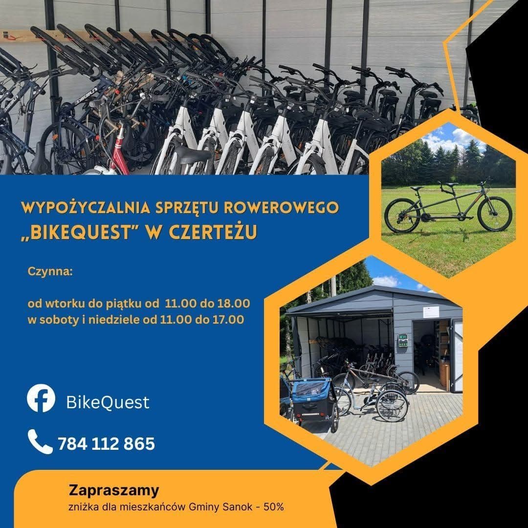 Nowa wypożyczalnia rowerów w Czerteżu już działa!